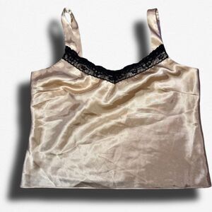 Size 12P Studio I Petite Gold and Black Lace Lingerie Camisole